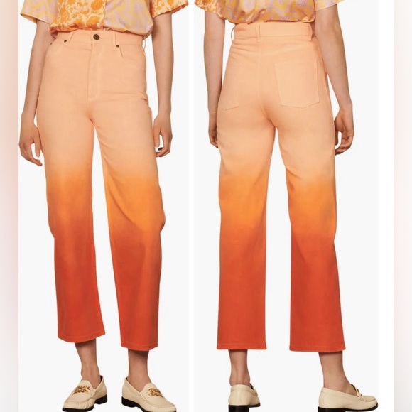 NWT Sandro Rodrigue Ombré Crop Nonstretch Jeans. Size 2 - Picture 1 of 9